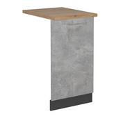 GESCHIRRSPÜLBLENDE R-Line Beton 45 cm , AP Eiche - Schieferfarben/Anthrazit, Holzwerkstoff (45/81.8/1.6cm) - Vicco