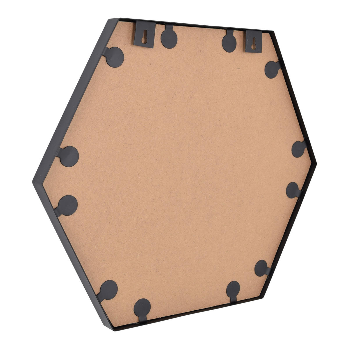 WANDSPIEGEL Hexi Messing - Messingfarben, Metall (46/41/4cm) - LOFT42