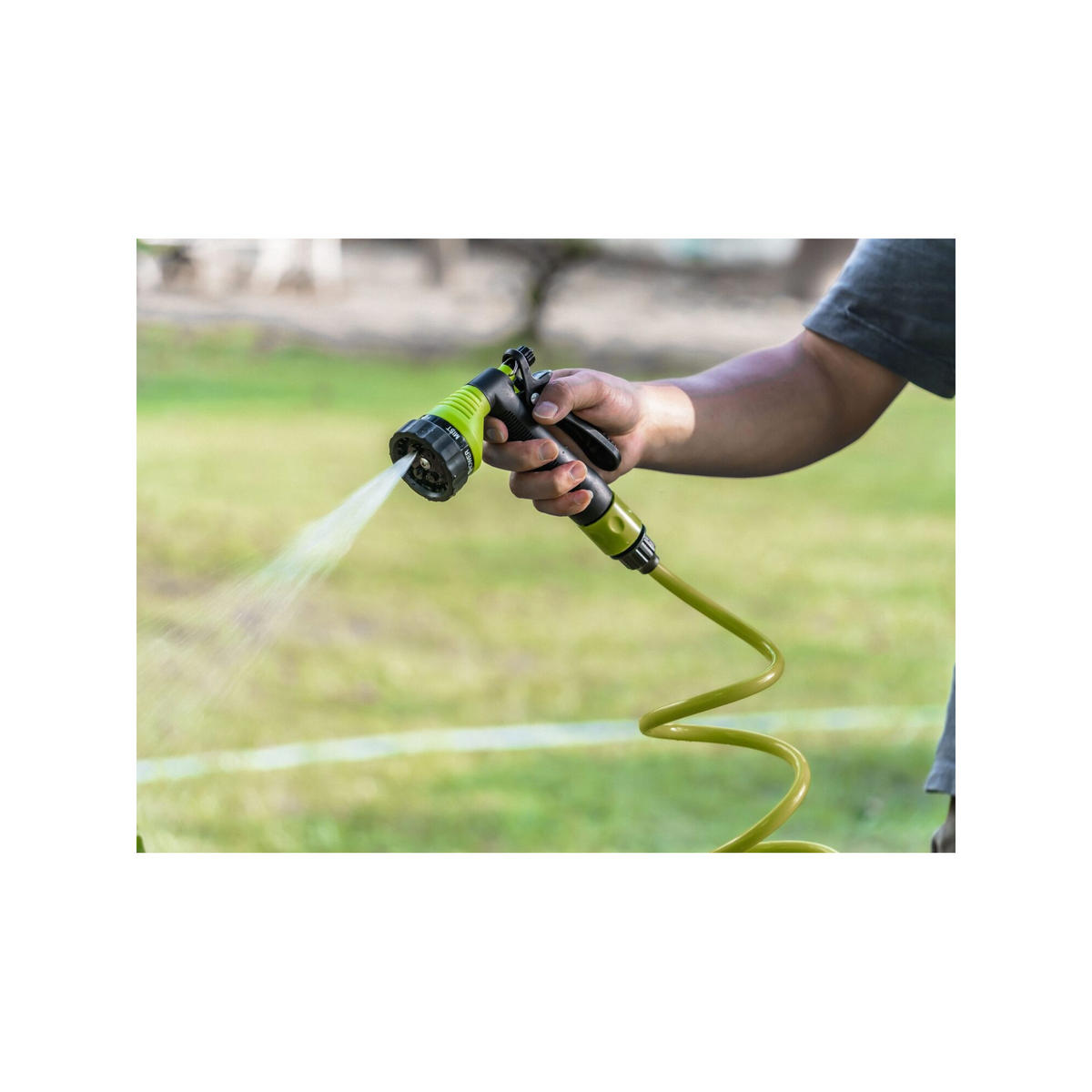 GARTENSCHLAUCH flexible - Suan - Komplettset mit Zubehör - Länge: 7,5m - Grün, Kunststoff (750cm) - SUAN