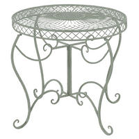 GARTENTISCH rund Ø90 cm Metall Antik-Grün - Grün, Metall (90/90/69cm) - CLP
