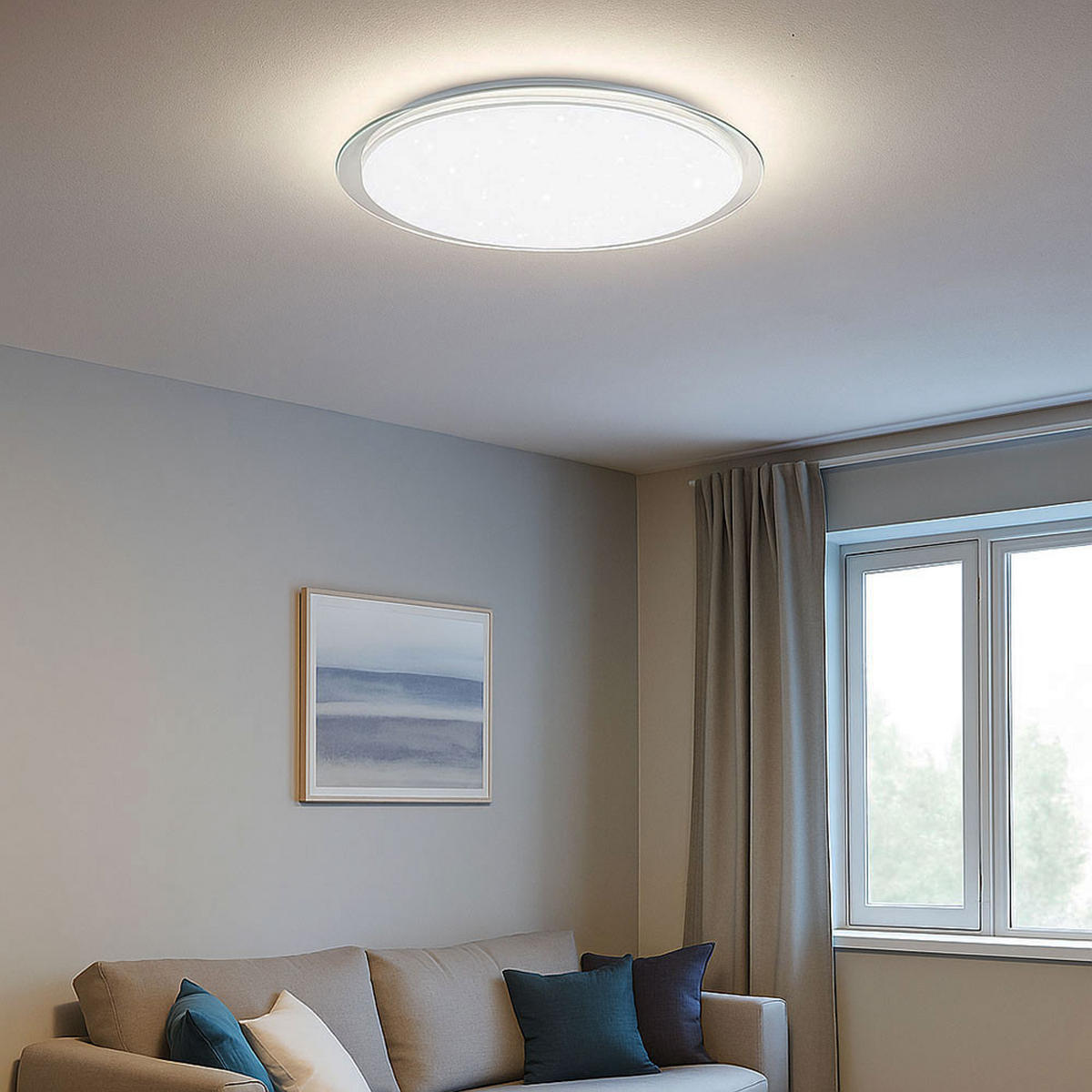 LED DECKENLEUCHTE Weiß Kunststoff - Weiß, Metall (46.5/7.5/7.5cm)