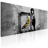 KUNSTDRUCK Schwarz-Weiß 200/80 cm - Gelb/Schwarz, Textil (200/80cm) - KUNSTLOFT