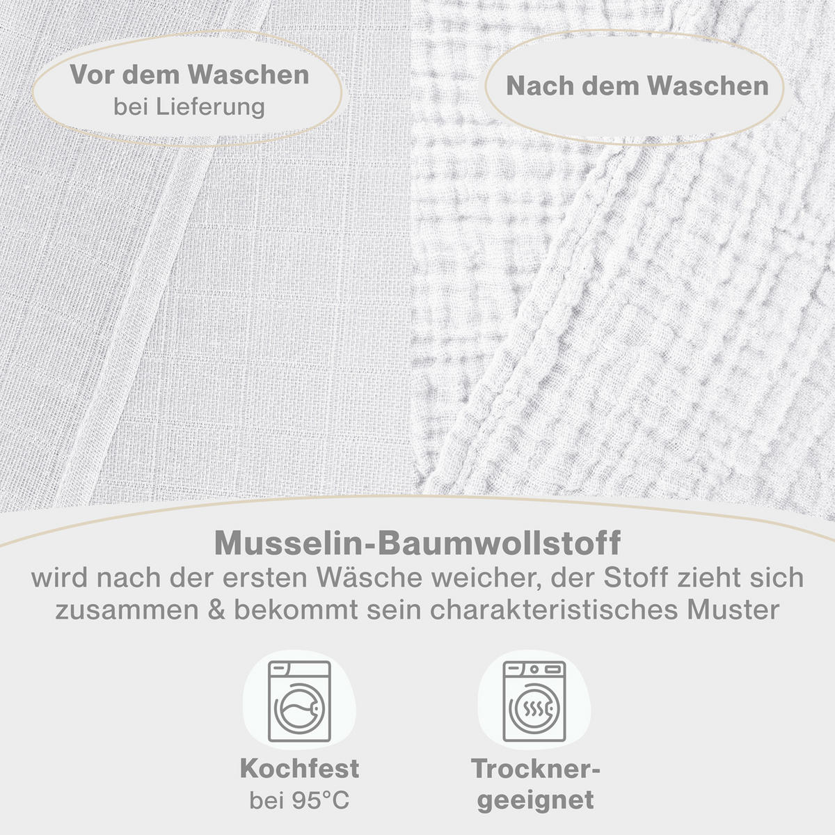 SPUCHTÜCHER- Baby Mulltücher 70x70 cm – 5er Set Spucktücher aus 100% Baumwolle, Extrem Saugstark - weiß - Weiß, Textil (70/70cm) - Laleni