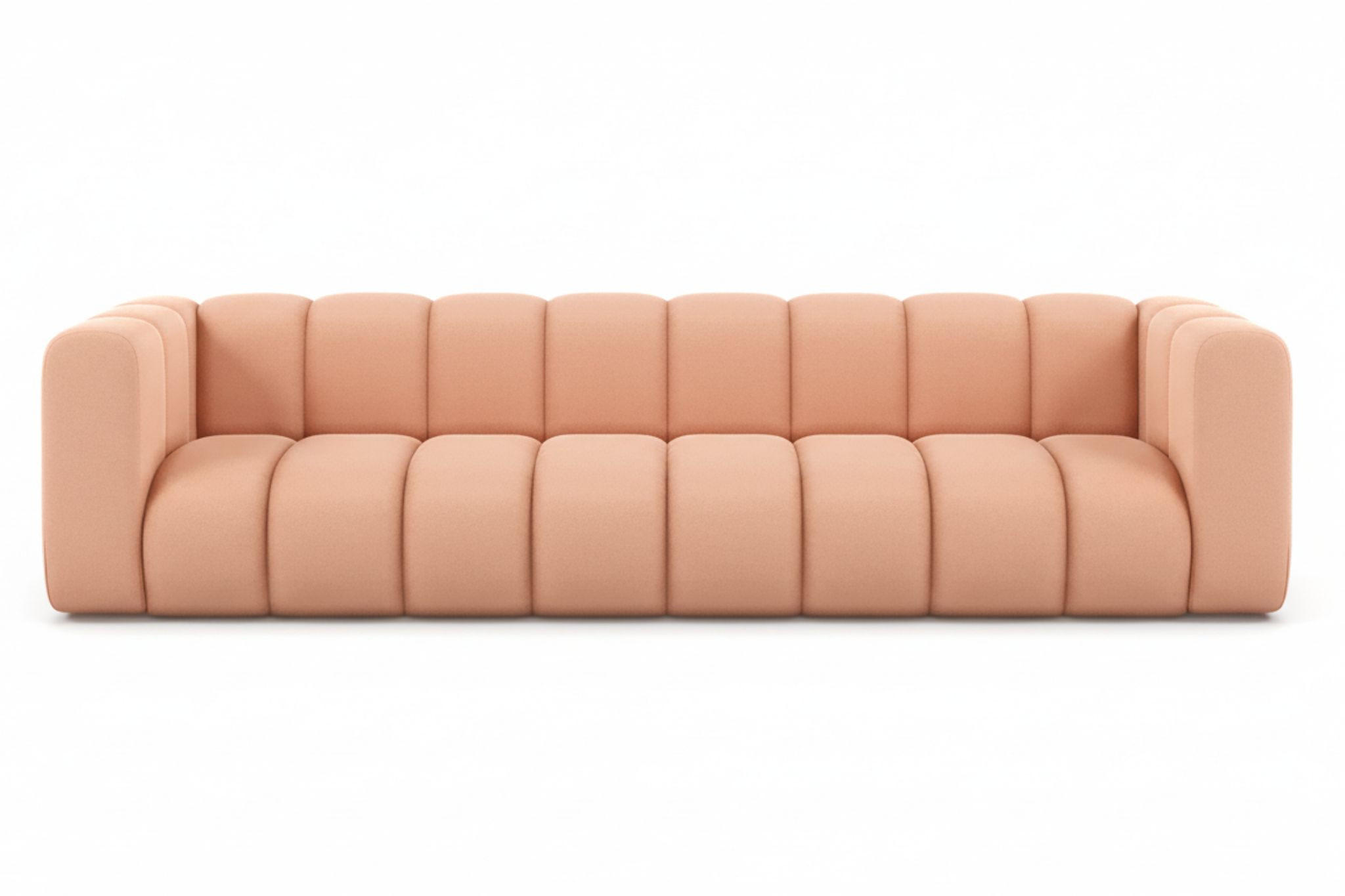 COUCH, Viersitzer-Sofa Grand, Veloursstoff Salvador, Rosa - Rosa, Holz (290/70/93cm) - Kaiser Möbel