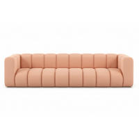 COUCH, Viersitzer-Sofa Grand, Veloursstoff Salvador, Rosa - Rosa, Holz (290/70/93cm) - Kaiser Möbel