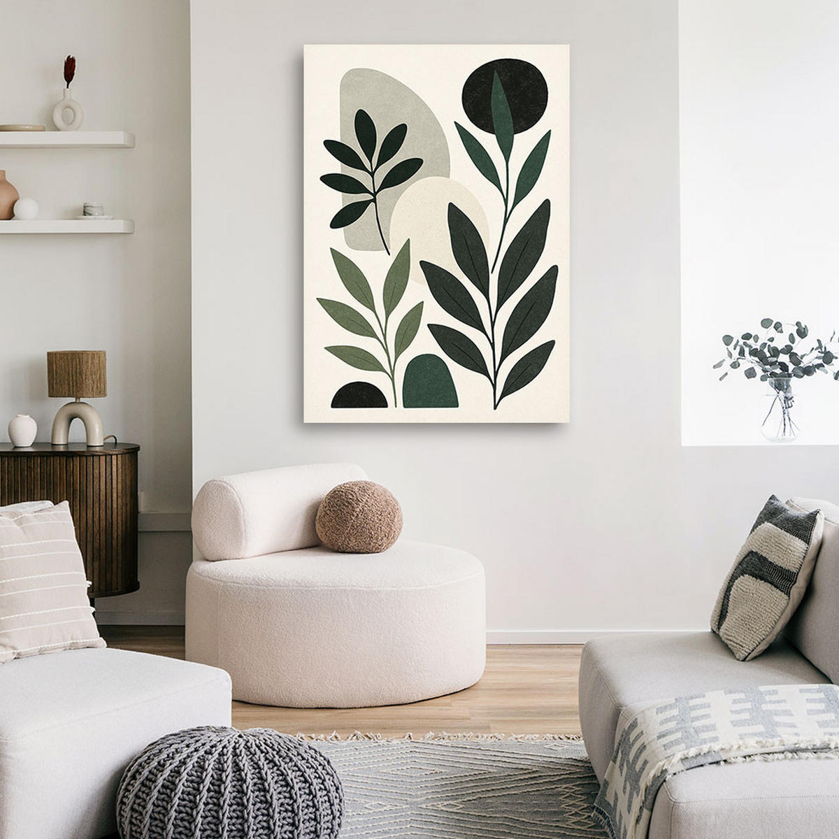 LEINWANDBILD Natur und Botanik 80x120cm - Grün, Textil (80/120cm) - Feeby