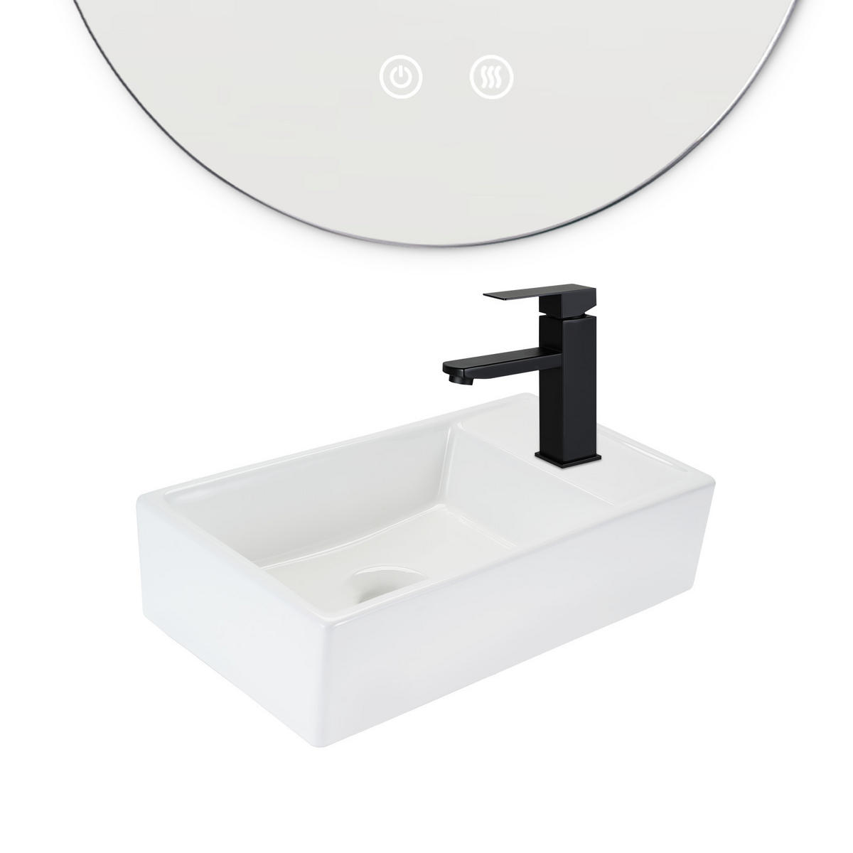 WASCHBECKEN Weiß 42/15/60 - Weiß, Keramik (42/15/60cm) - ZMH