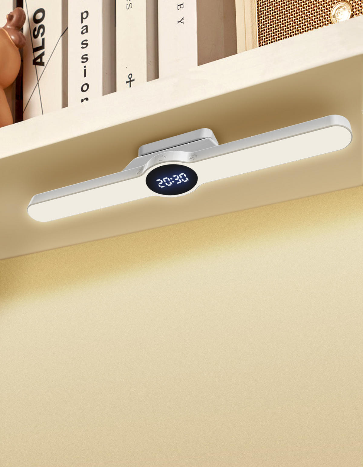 AKKU-LED-LICHT - mit Display, Farbtemperaturwechsel und Timerfunktion für Bad und Arbeitszimmer - Weiß, Kunststoff (4.3/30/4.2cm) - Northpoint