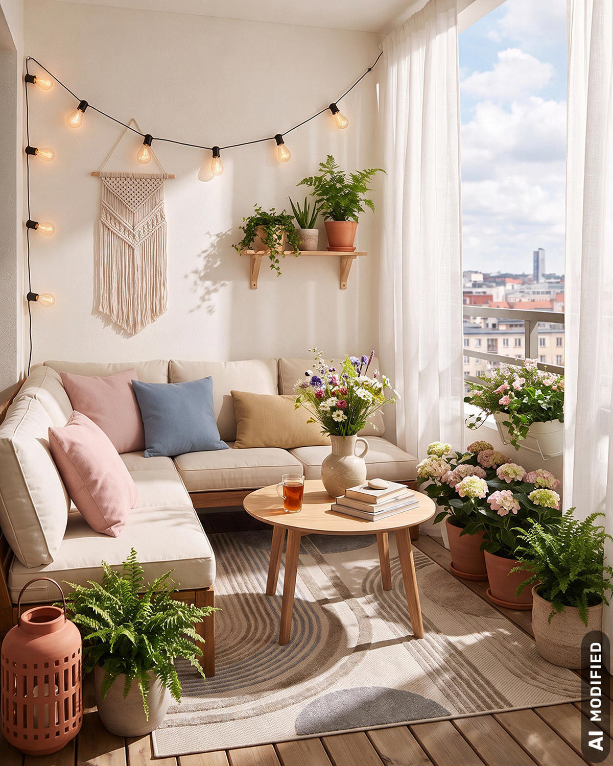 TEPPICH In-& Outdoor Fano Sole Mazovia 120x170cm Braun Creme Geometrisch Kurzflor - Grau, Textil (120/170cm) - Mazovia
