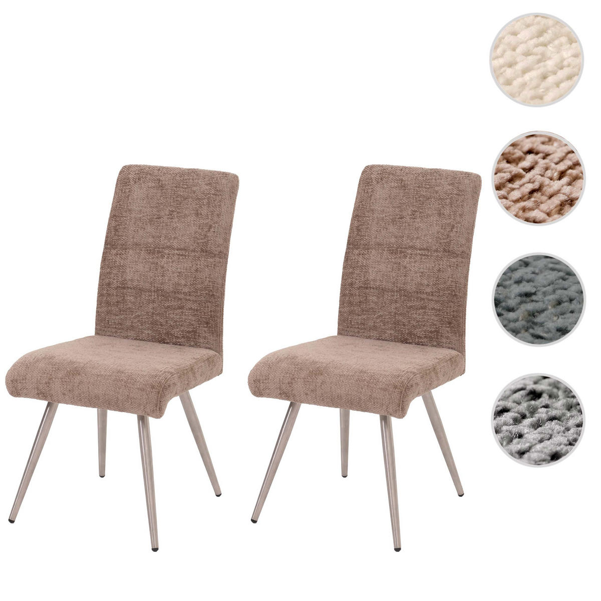 ESSZIMMERSTUHL Braun 2er-Set - Braun, Textil (68/97/64cm) - MCW