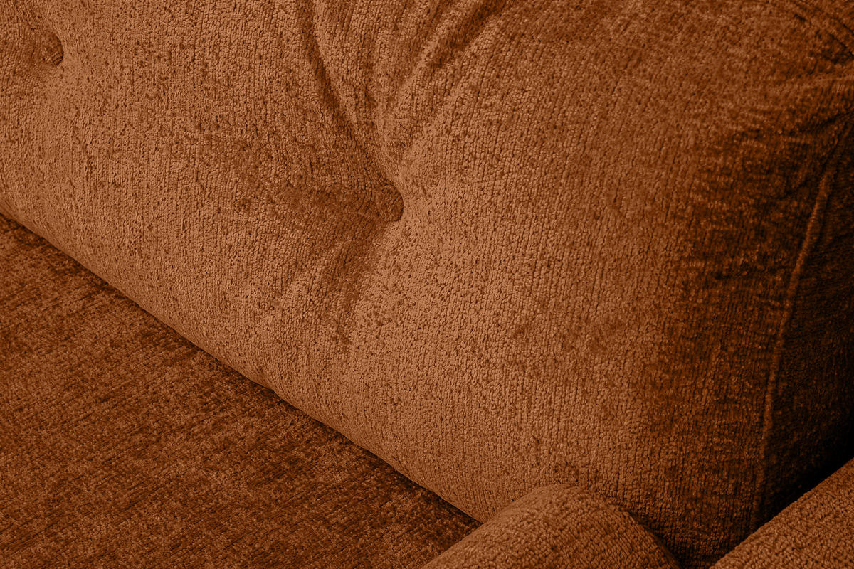 3-SITZER-SCHLAFSOFA ERISO mit weiche Sitzfläche und hohe Rückenlehne, Chenille-Stoff, rot - Rot/Braun, Textil (220/80/100cm) - KONSIMO®