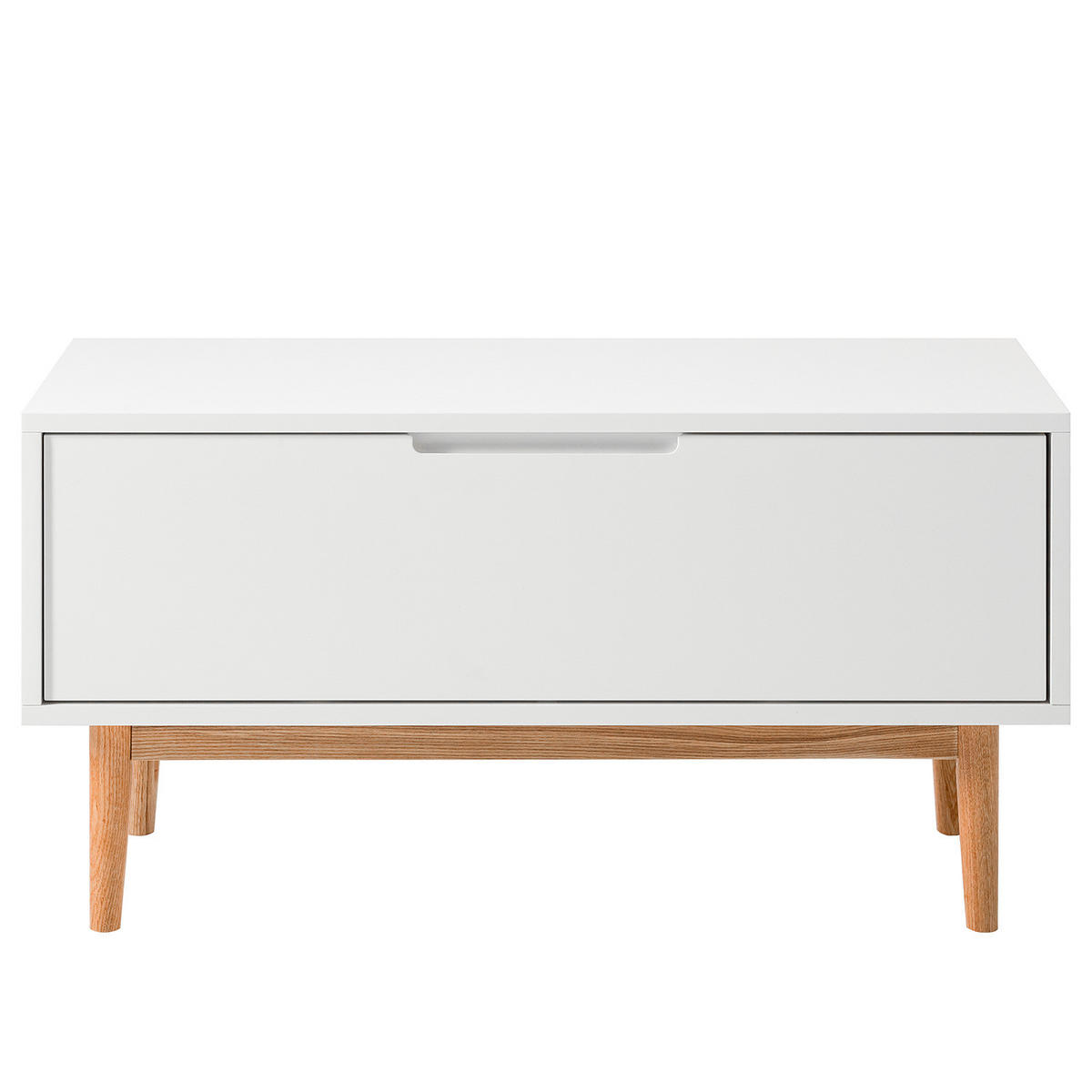 GARDEROBENBANK - Eichefarben/Weiß, Holzwerkstoff (95/49/40cm) - home24