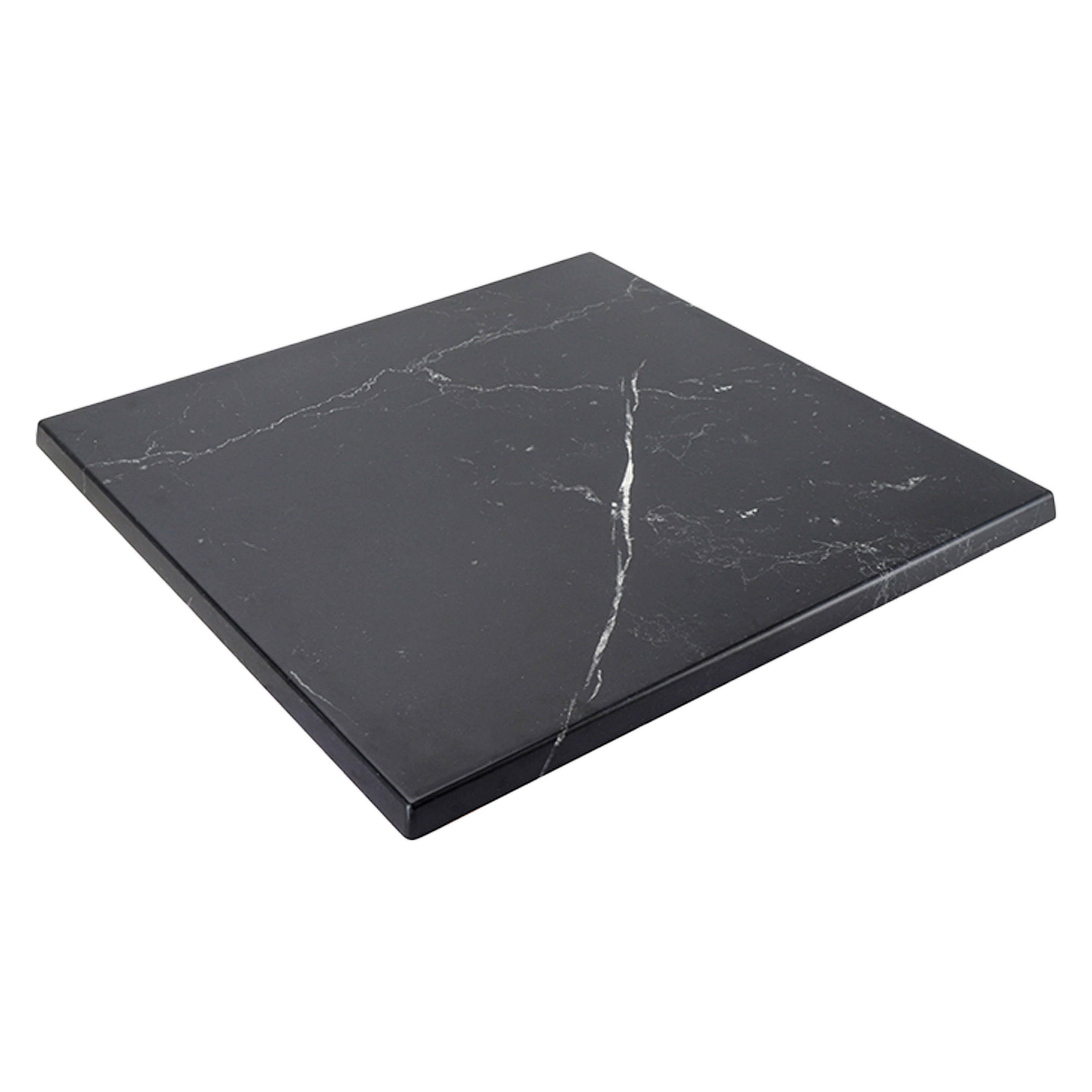 TISCHPLATTE quadratischer 60 cm, Schwarz - Schwarz, Holz (70/2/70cm) - Oviala