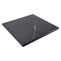 TISCHPLATTE quadratischer 60 cm, Schwarz - Schwarz, Holz (70/2/70cm) - Oviala