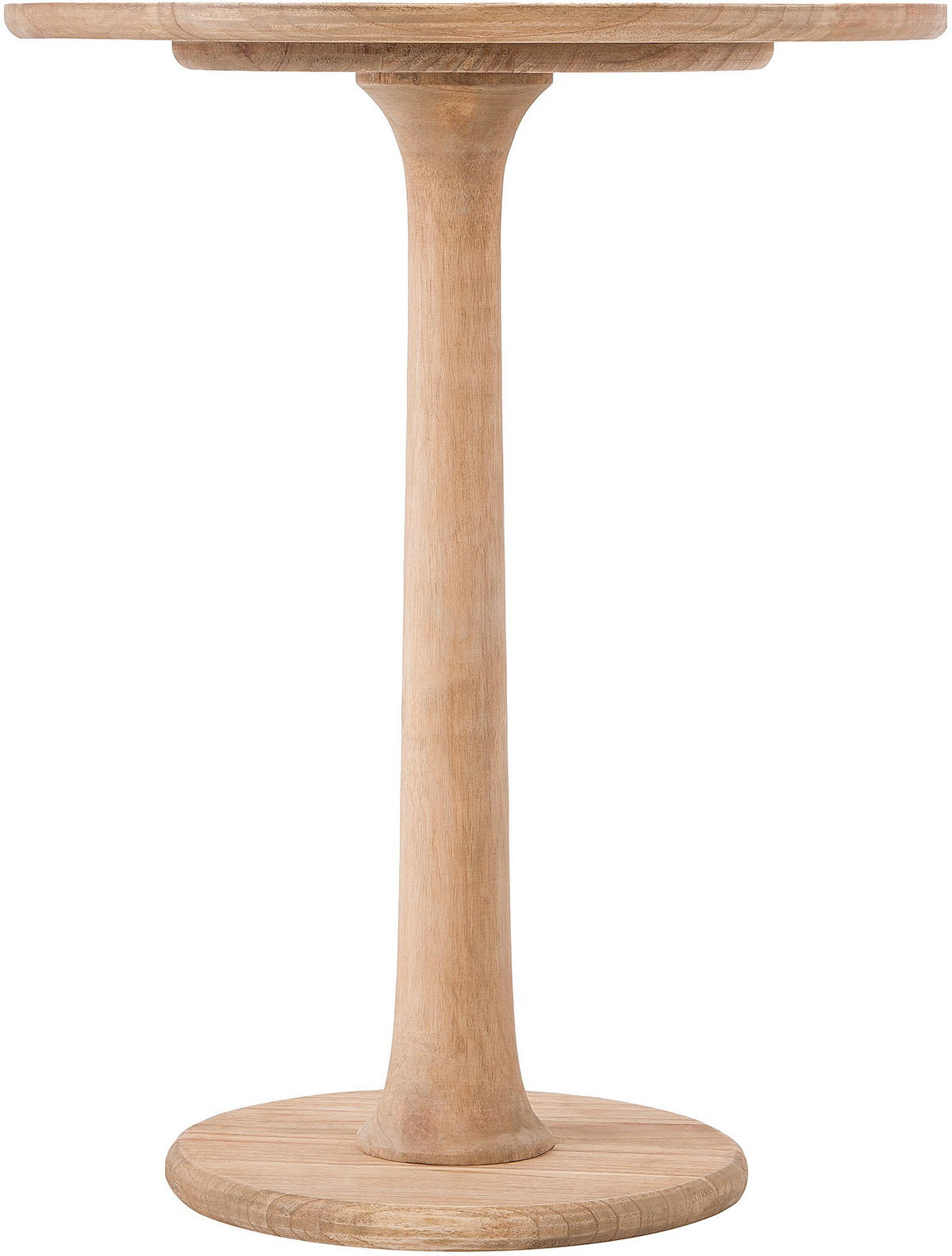 BEISTELLTISCH rund 60 cm Holz Natura - Eukalyptusholzfarben, Holz (60/60/65cm) - CLP