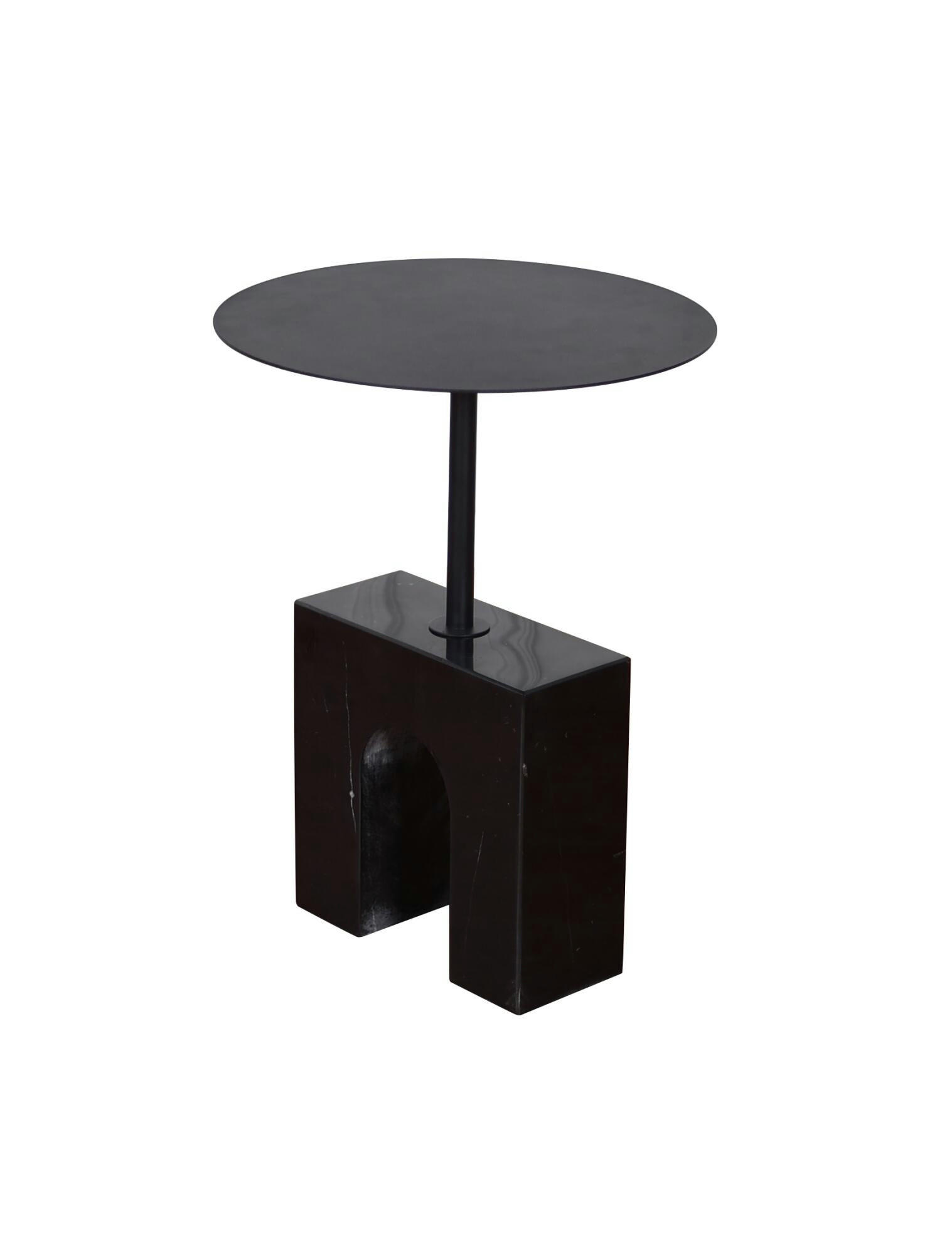 BEISTELLTISCH MODIG Schwarz 40x40x54 cm - Schwarz, Metall (40/40/54cm) - FURNLUX