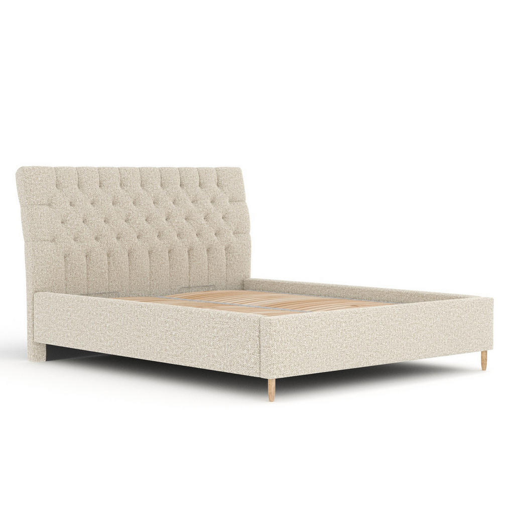 Thumbnail - Maison de Reve Polsterbett, Beige, Textil, Buche, Kiefer, 140x200 cm, Oeko-Tex® Standard 100, FSC 100%, Made in EU, Reac...