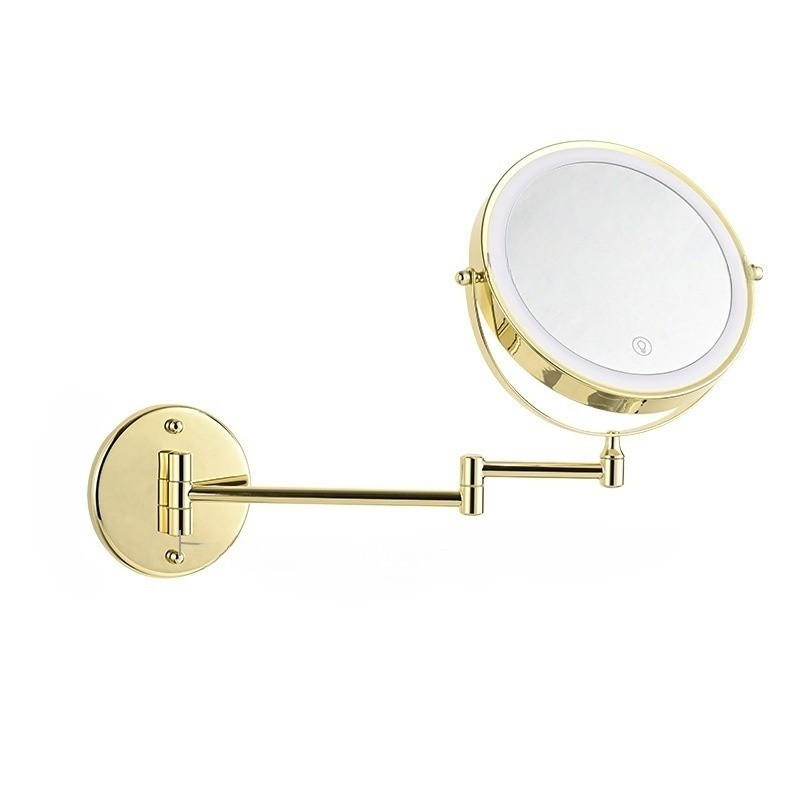 KLAPPBARER Kosmetikspiegel,Goldfarben, 31/5/34cm - Goldfarben, Metall (5/34/31cm)