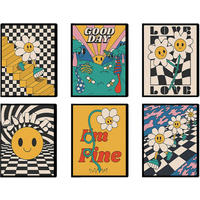 WANDDEKO Cartoon 21x29,7cm 6-teilig Set，rahmenlos - Orange, Textil (30/1cm) - Authentics