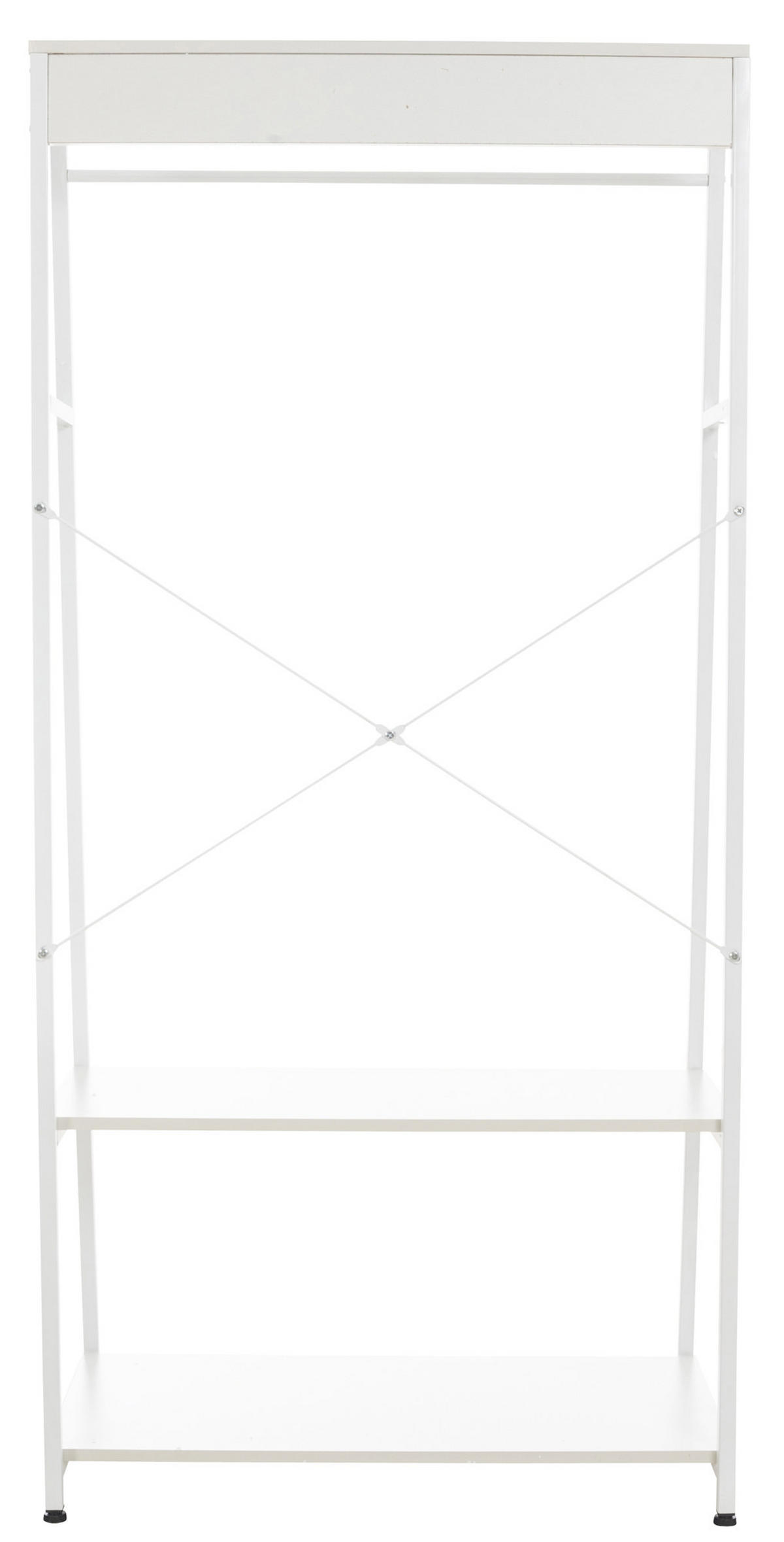 KLEIDERSTÄNDER M-edelstahl-Holz - Weiß, Holz/Metall (80/167/44cm) - CLP