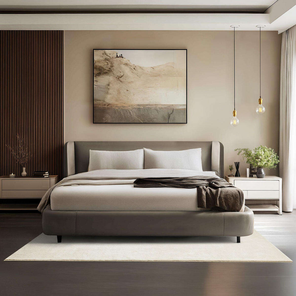 KURZFLORTEPPICH Soft Zone,rutschfeste Unterseite,creme - Creme, Kunststoff (200/140cm) - tectake