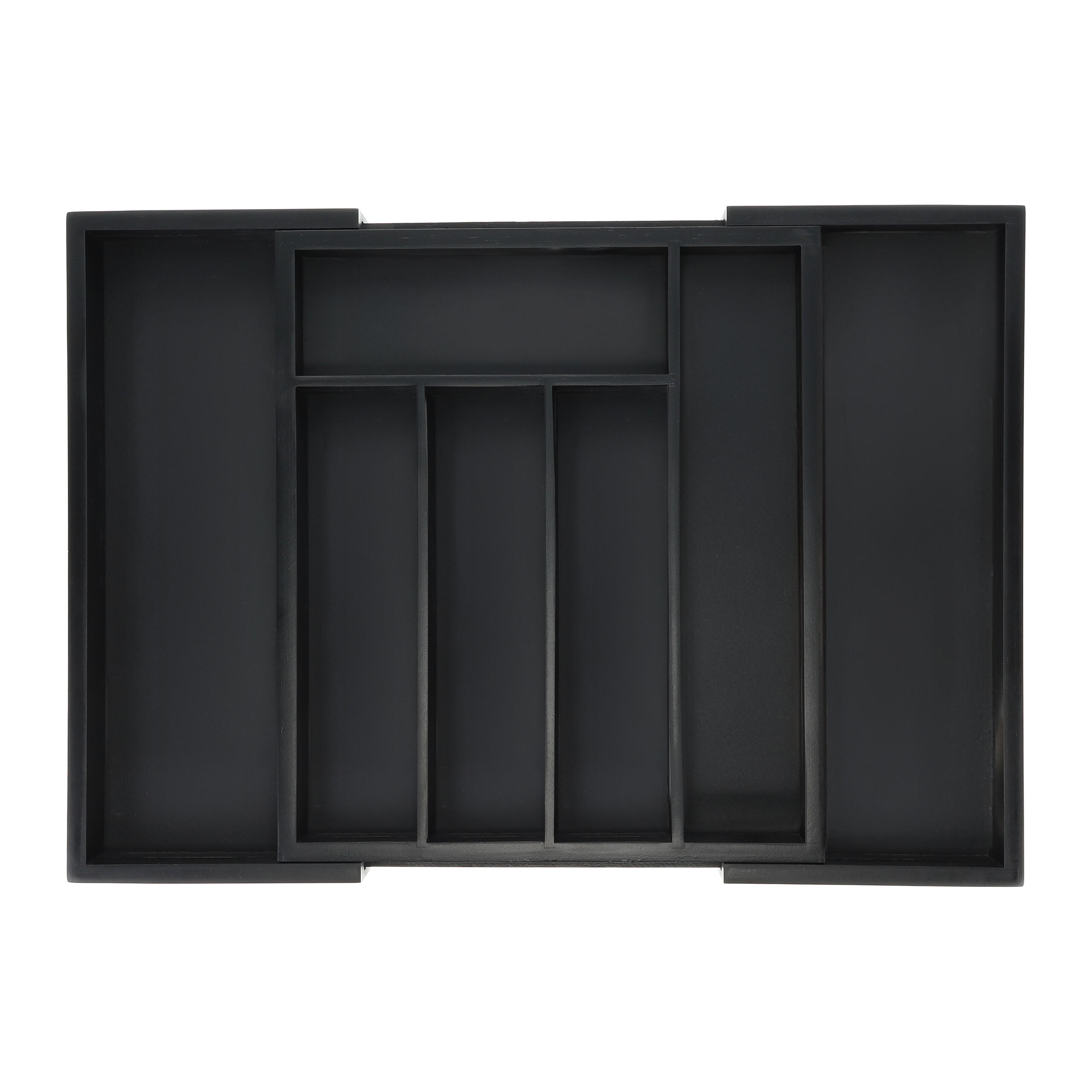 BESTECKKASTEN - Schwarz, Holz/Holzwerkstoff (48/5/33.5cm) - Relaxdays