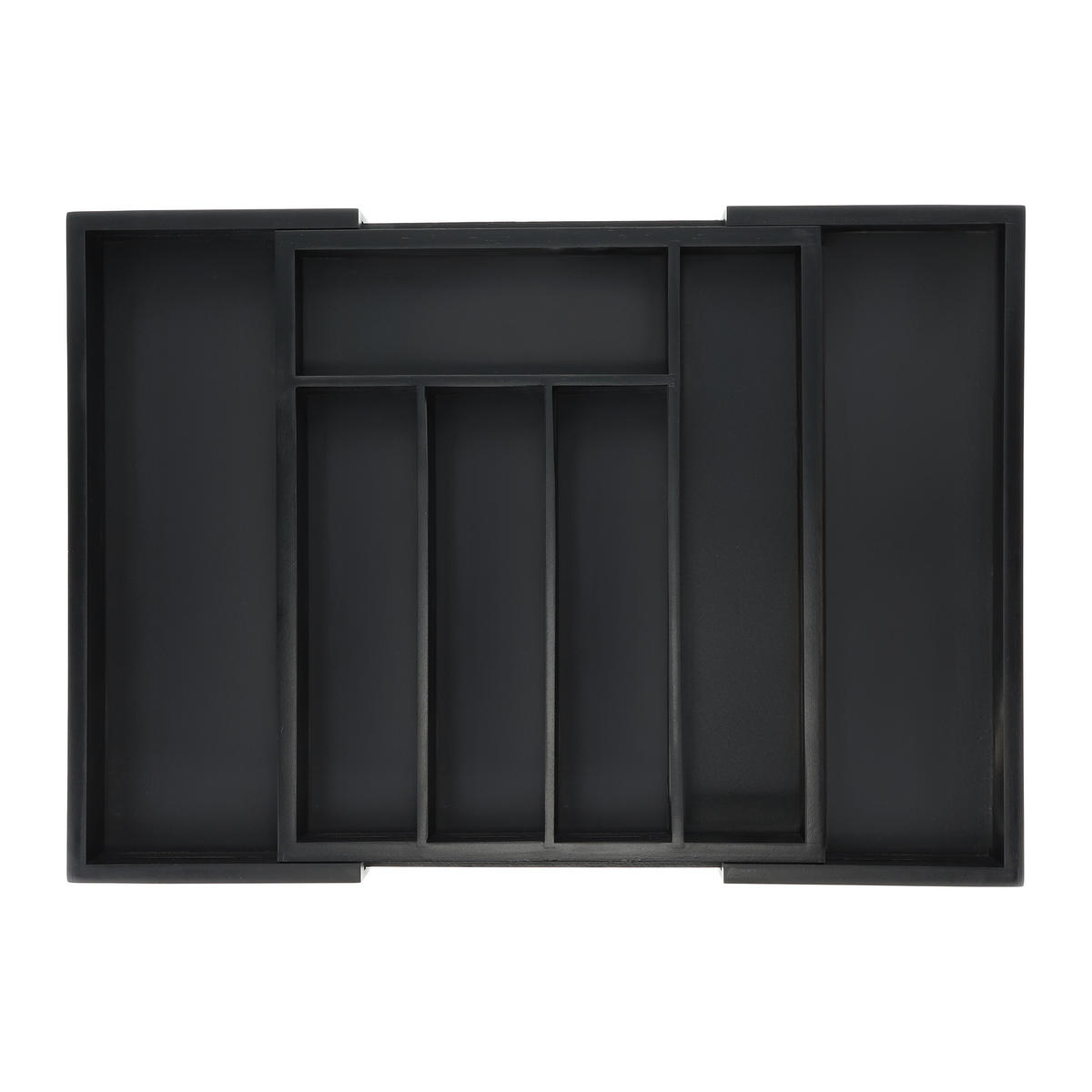 BESTECKKASTEN - Schwarz, Holz/Holzwerkstoff (48/5/33.5cm) - Relaxdays