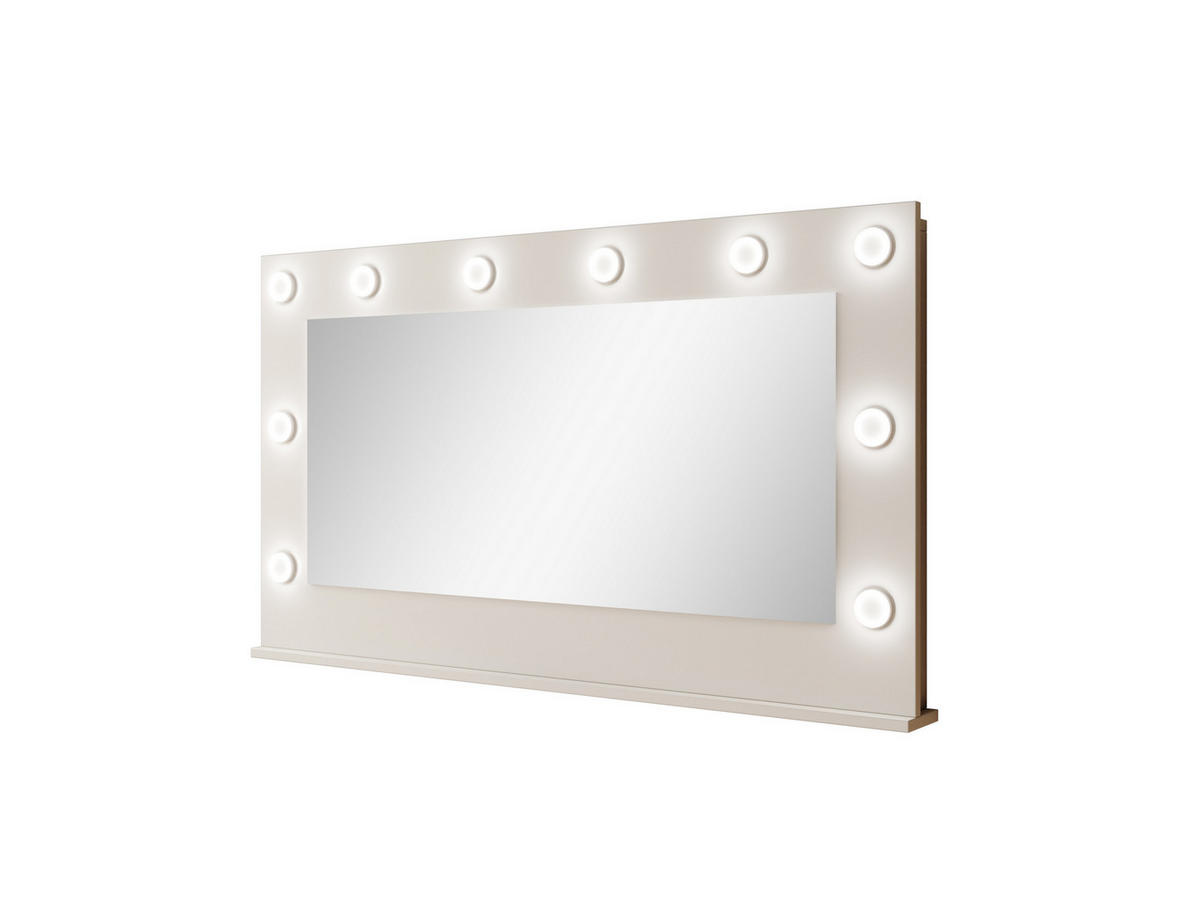 KONSOLENTISCH LIA 120/142,2/55 cm mit Spiegel und Schubladen, Kaschmir - Kaschmir, Holzwerkstoff (55/120/142.2cm) - MASSENO