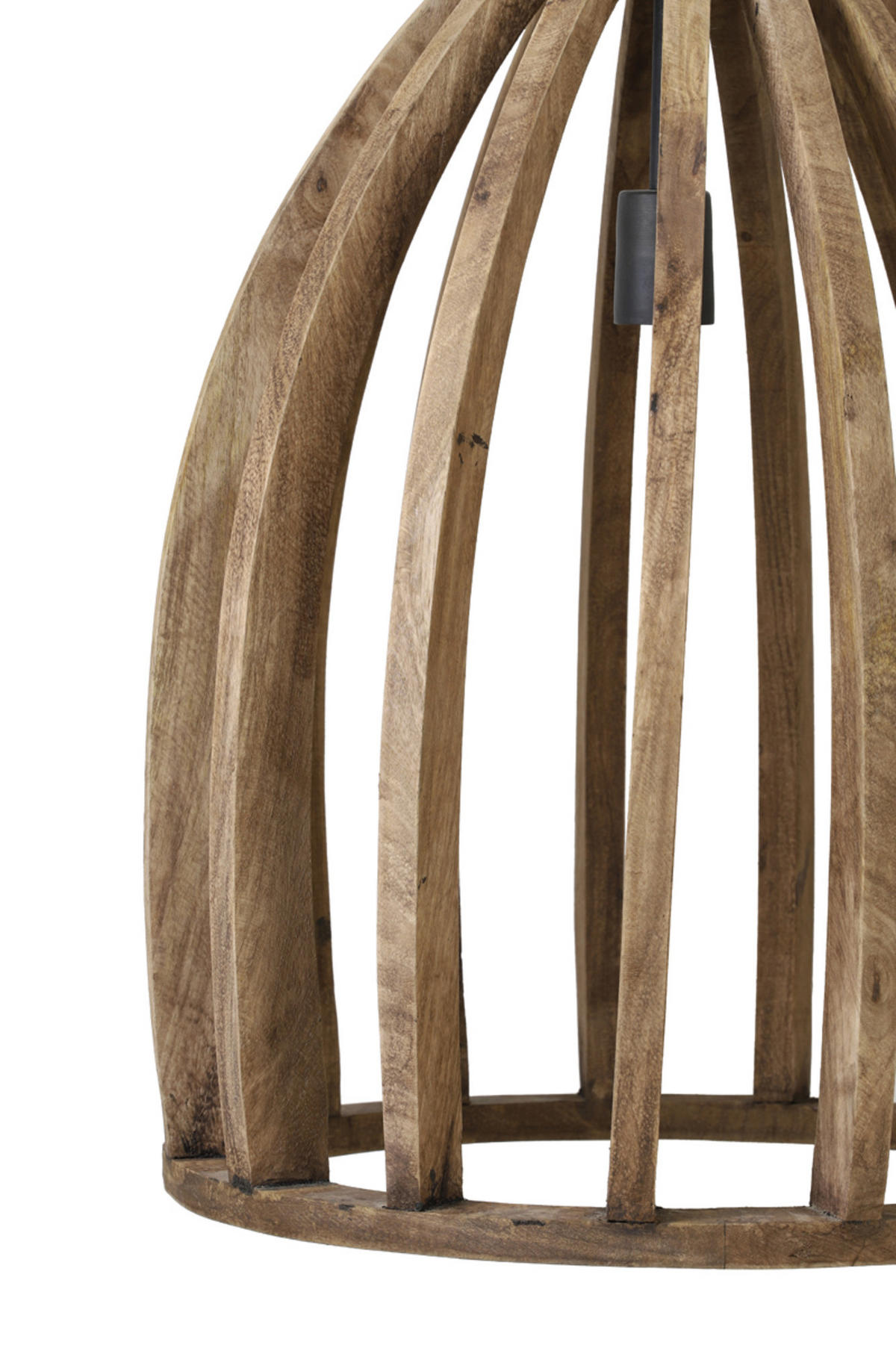 HÄNGELAMPE Haranka Braun Ø47/56 cm - Dunkelbraun, Holz (47/47/56cm) - Light & Living