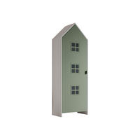 REGALSCHRANK Kania 58x37x171 MDF+Holzwerkstoff Weiß/Grün - Weiß/Grün, Holzwerkstoff (58/171/37cm) - 58aufmkessel