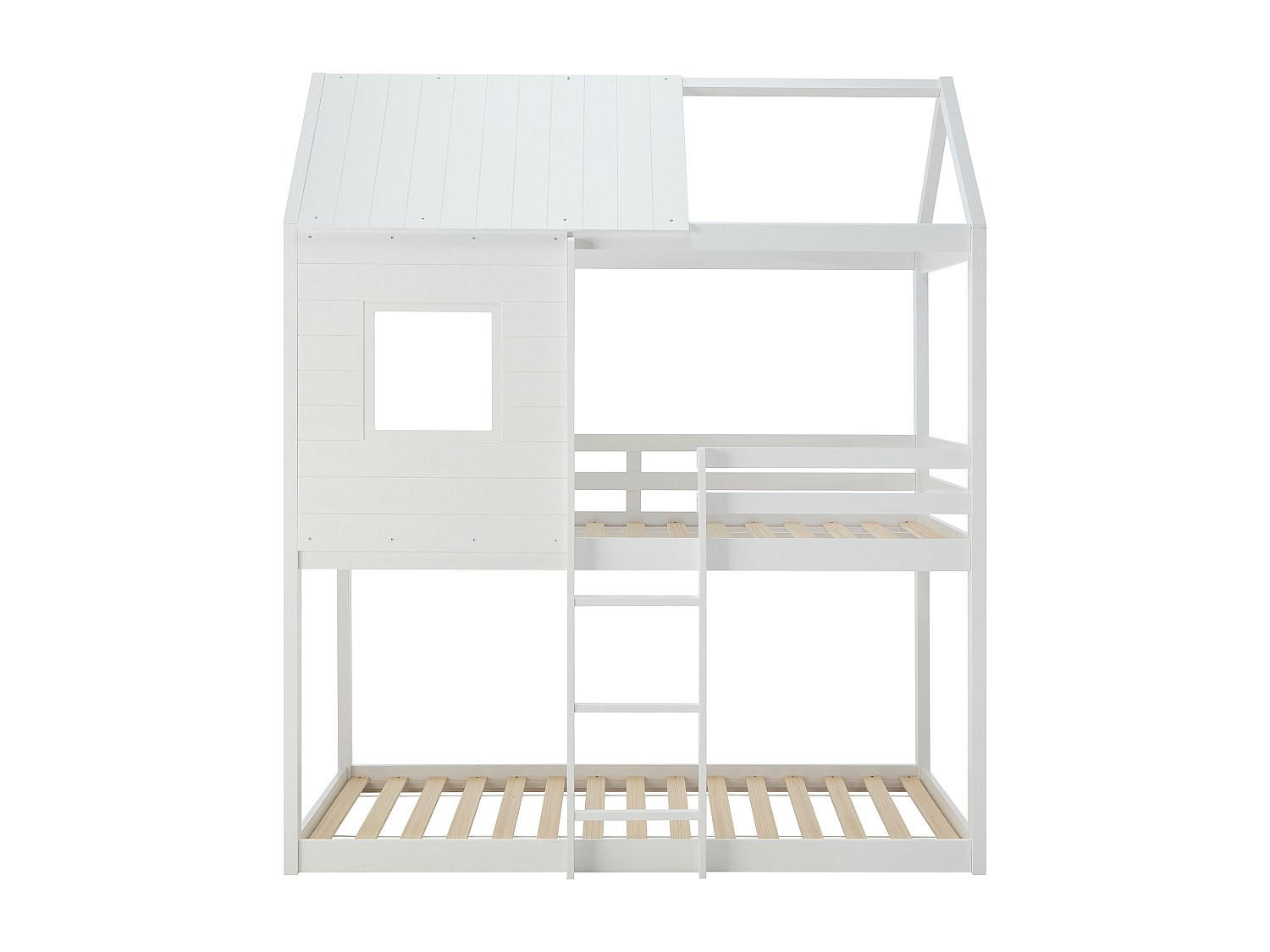 HAUSBETT - 2 Personen - holz - weiß Lidovara - Weiß, Holz (90/190cm) - Vente-Unique
