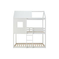HAUSBETT - 2 Personen - holz - weiß Lidovara - Weiß, Holz (90/190cm) - Vente-Unique