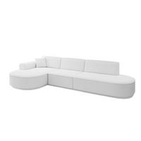 ECKSOFA Ottomane Links MARI-L2-v3 - 328x171x83 cm Weiß Bouclé - Schwarz/Weiß, Holzwerkstoff/Kunststoff (328/171cm) - ALTDECOR