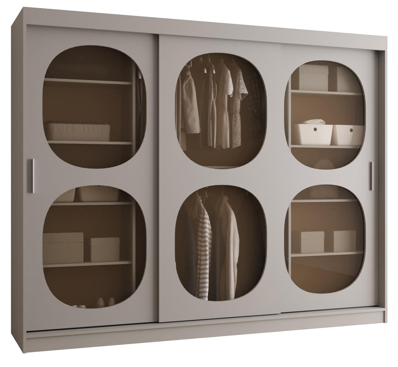 Abiks Möbel Schwebetürenschrank Kaschmir 250x200x62 cm