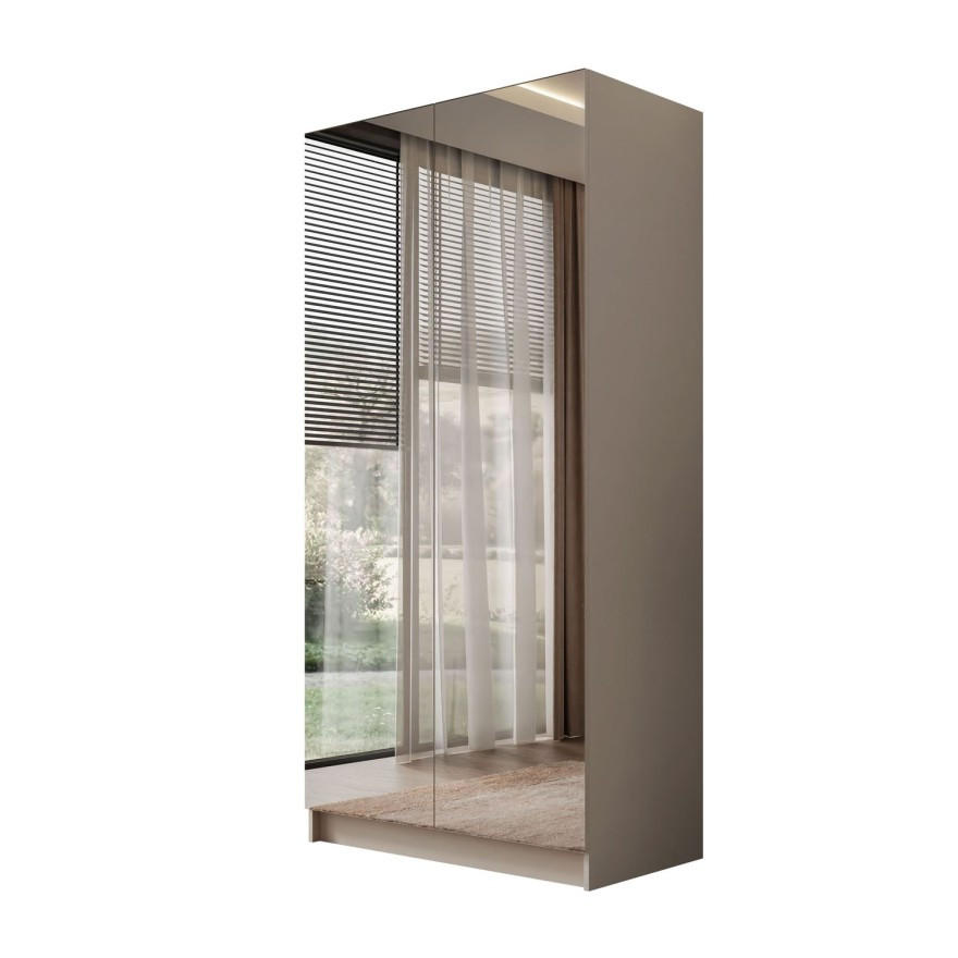 KLEIDERSCHRANK AUREL KASCHMIR 2D - Kaschmir, Holzwerkstoff (100/210/57cm) - Lookway