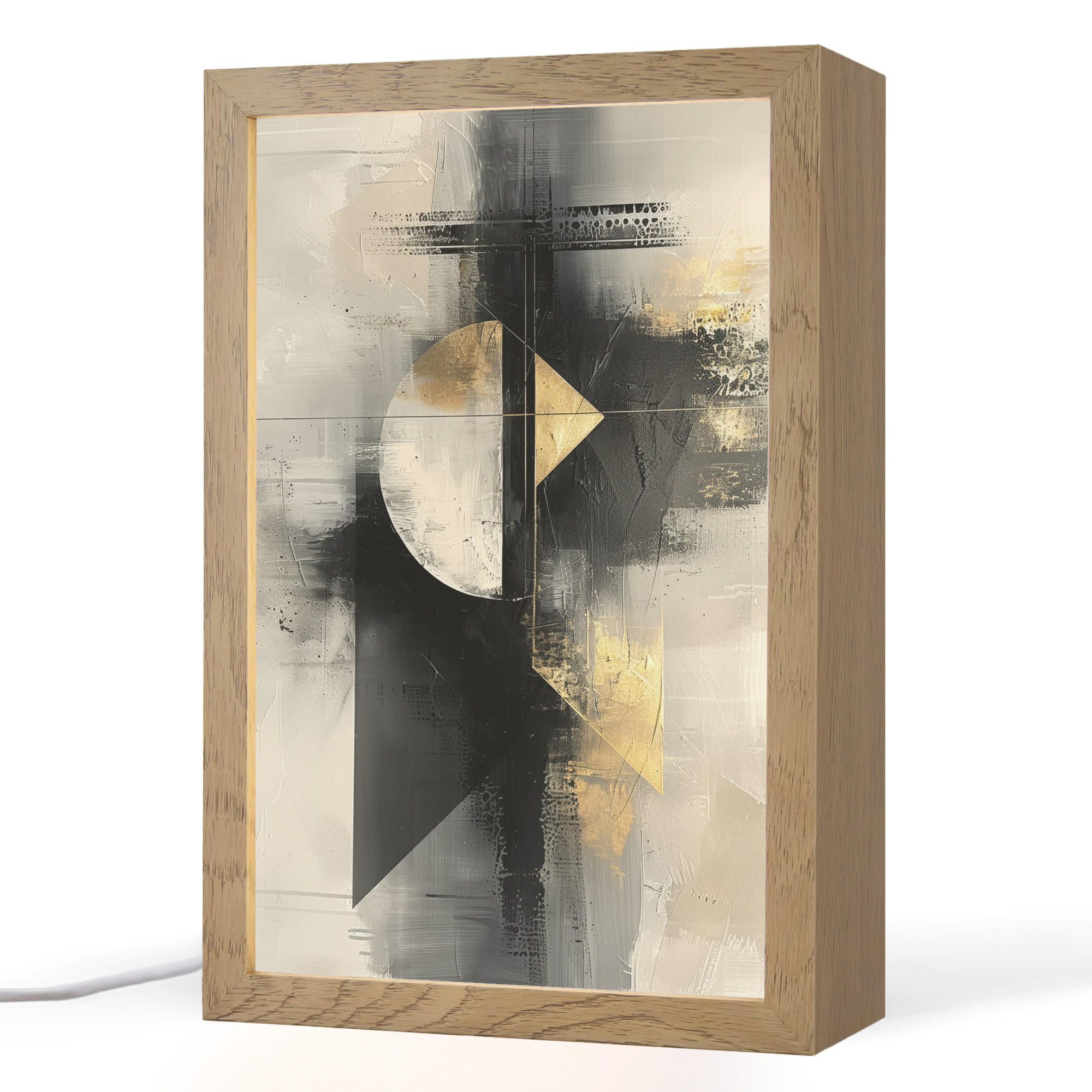 OnlyWow STOLNÍ LAMPA Abstraktní - černá - barva - moderní 20x30 cm