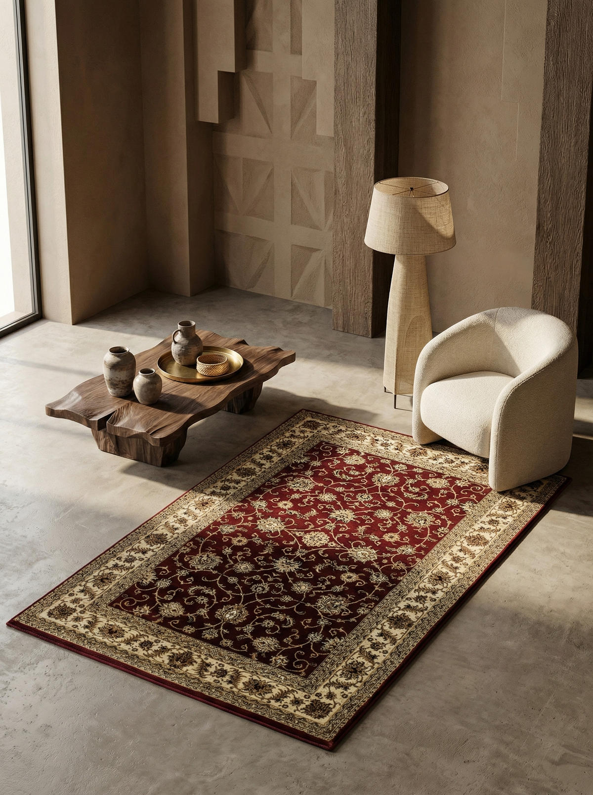 KURZFLORTEPPICH TANNHEIM, orientalisch, aus Polypropylen, Rot, 200 x 290 cm - Rot, Textil (200/290cm) - KADIMA DESIGN