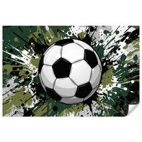 KINDERTAPETE - Fußball - Farbe - Spritzer - Grün - 350x240 cm - Dunkelgrün, Papier (350/240cm) - OnlyWow