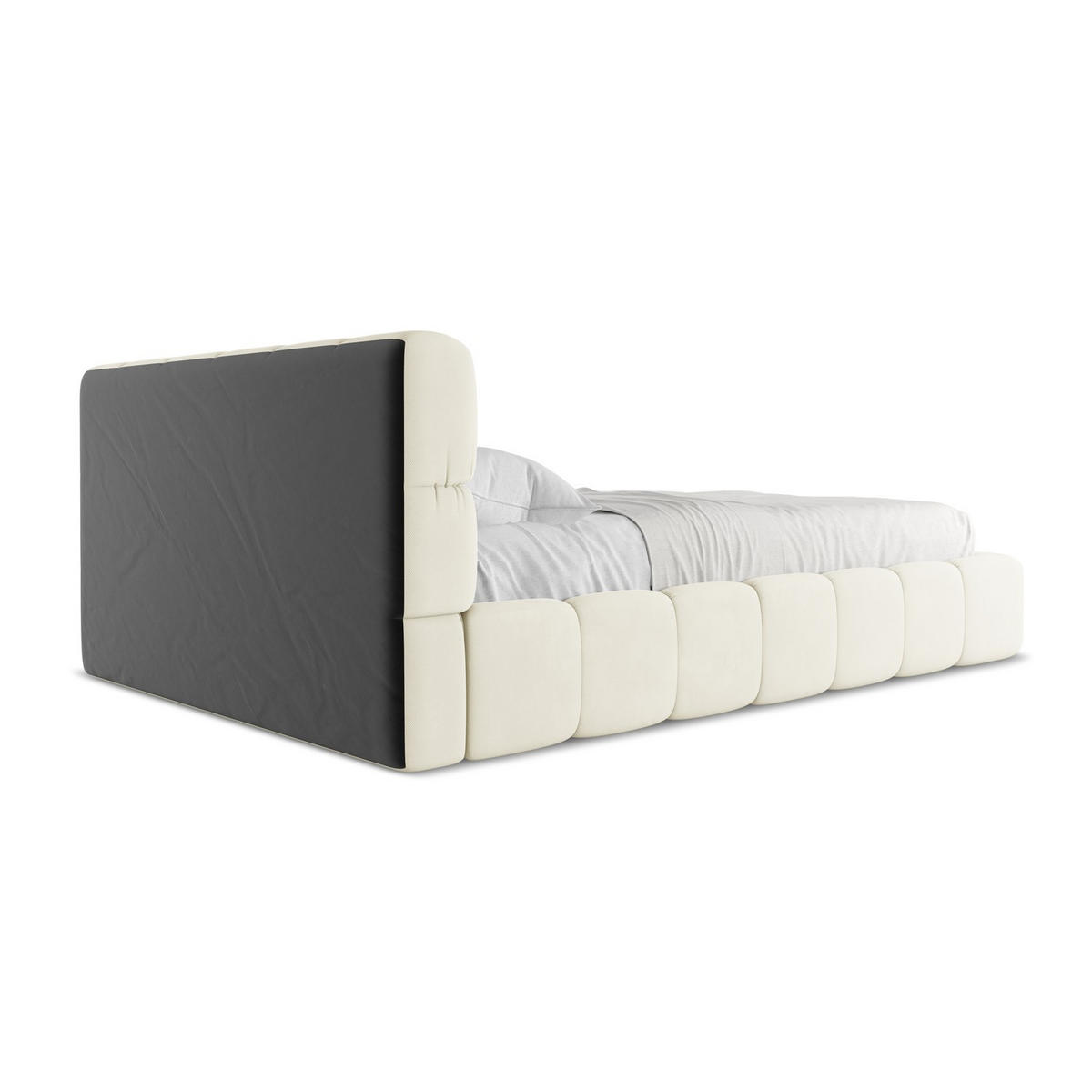 POLSTERBETT mit Bettkasten und Lattenrost 160x228 Beige - Beige/Schwarz, Kunststoff/Textil (140/200cm) - LaMiaSofa