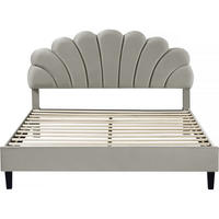 BETT manon Grau - Grau, Textil (200/160cm) - Habitat Garten