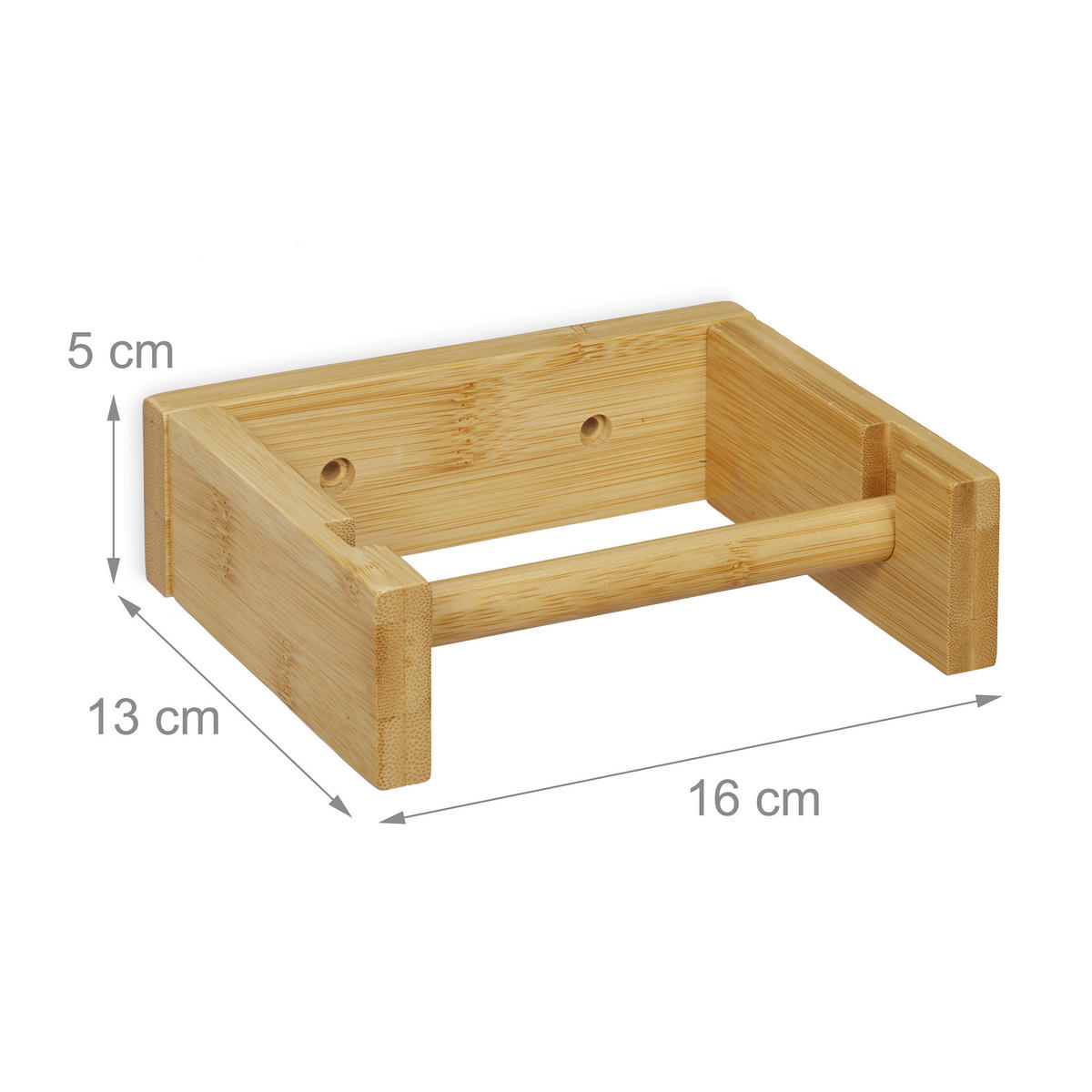 TOILETTENPAPIERHALTER - Hellbraun, Holz (16/5/13cm) - Relaxdays