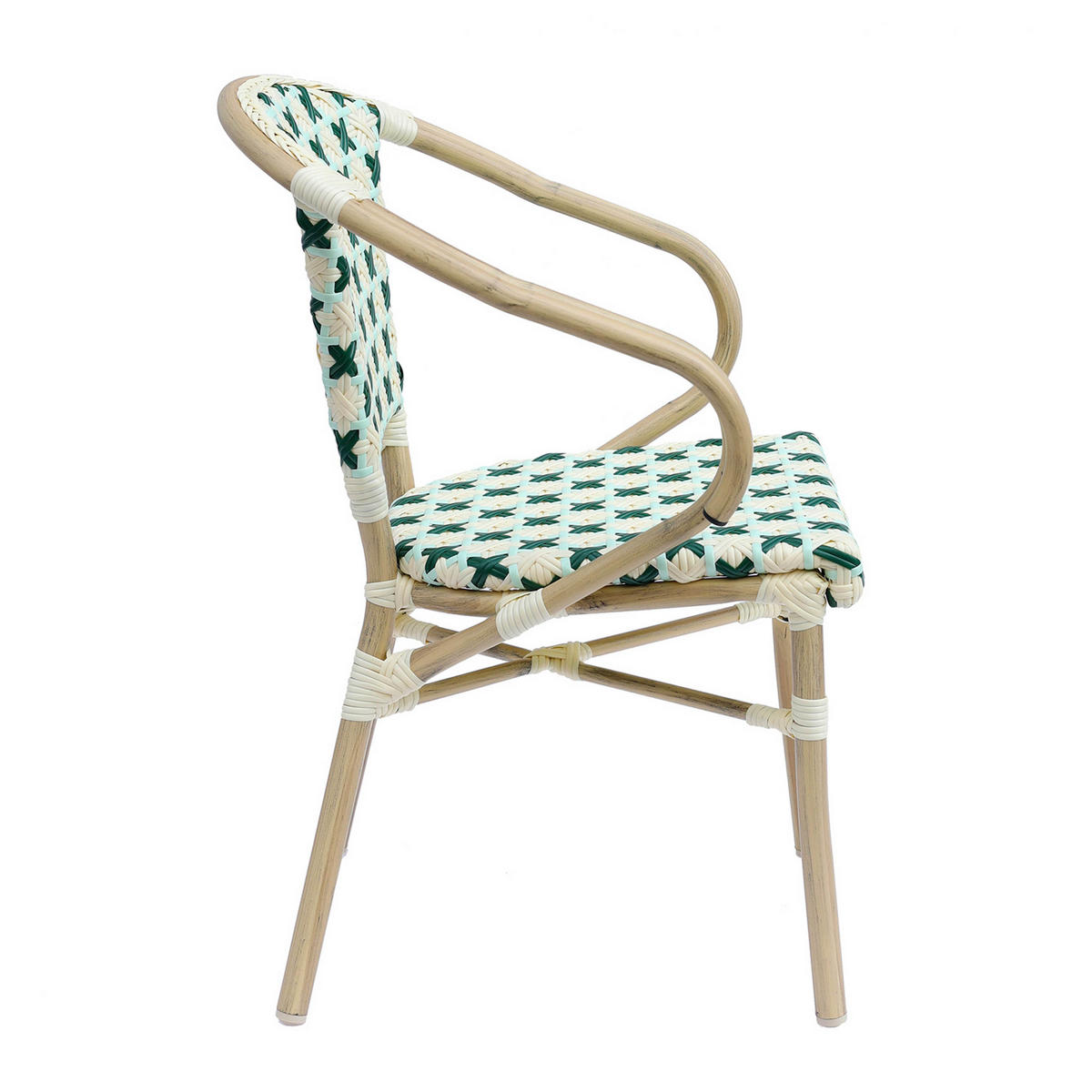 GARTENSTUHL, Grün - Grün, Holz (60/82/57cm) - Oviala
