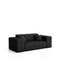 SOFA 2-sitzer Chantal - Schwarz, Holzwerkstoff/Textil (186/78/96cm) - Fun Möbel