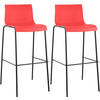 BARHOCKER 2er Set Tenar Kunststoff Rot Schwarz - Rot, Kunststoff (43/100/48cm) - DELUKE