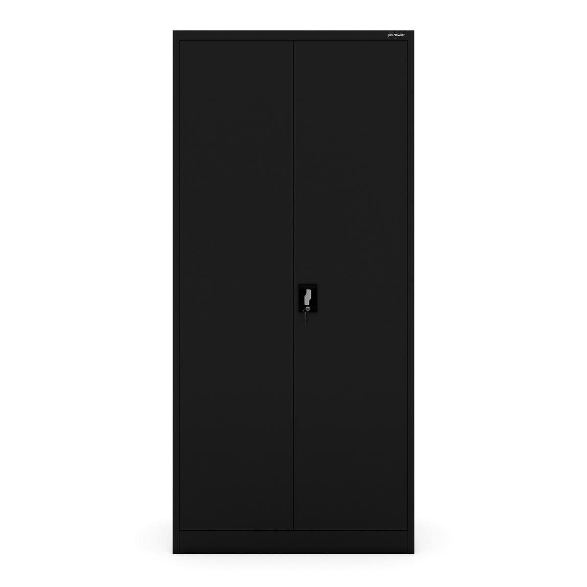 AKTENSCHRANK JAN H D600 - Schwarz, Metall (90/195/60cm) - Jan Nowak