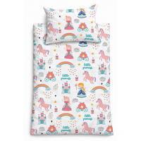 BIBER-BETTWÄSCHE 135x200 für Kinder 100% Baumwolle - Prinzessin - Rosa, Textil (135/200cm) - Carpe Sonno