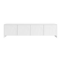 TV-BOARD - 198 cm x 40 cm - Holz, Platte - Weiß - NALYRA - Weiß, Holz (198/50/40cm) - Vente-Unique