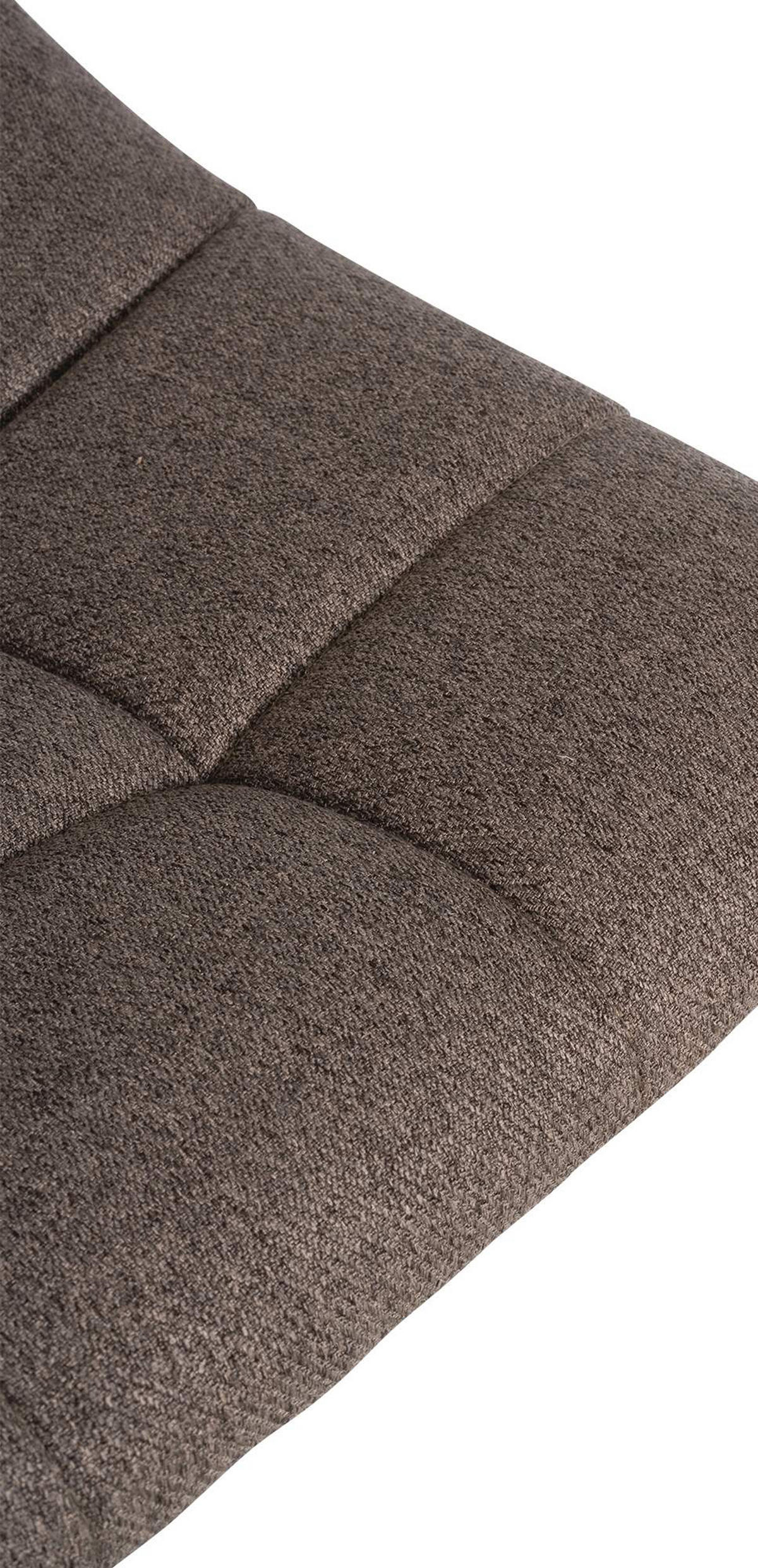 BARHOCKER James Stoff schwarz taupe - Schwarz/Grau, Textil/Metall (43/108.5/46.5cm) - TPFLiving
