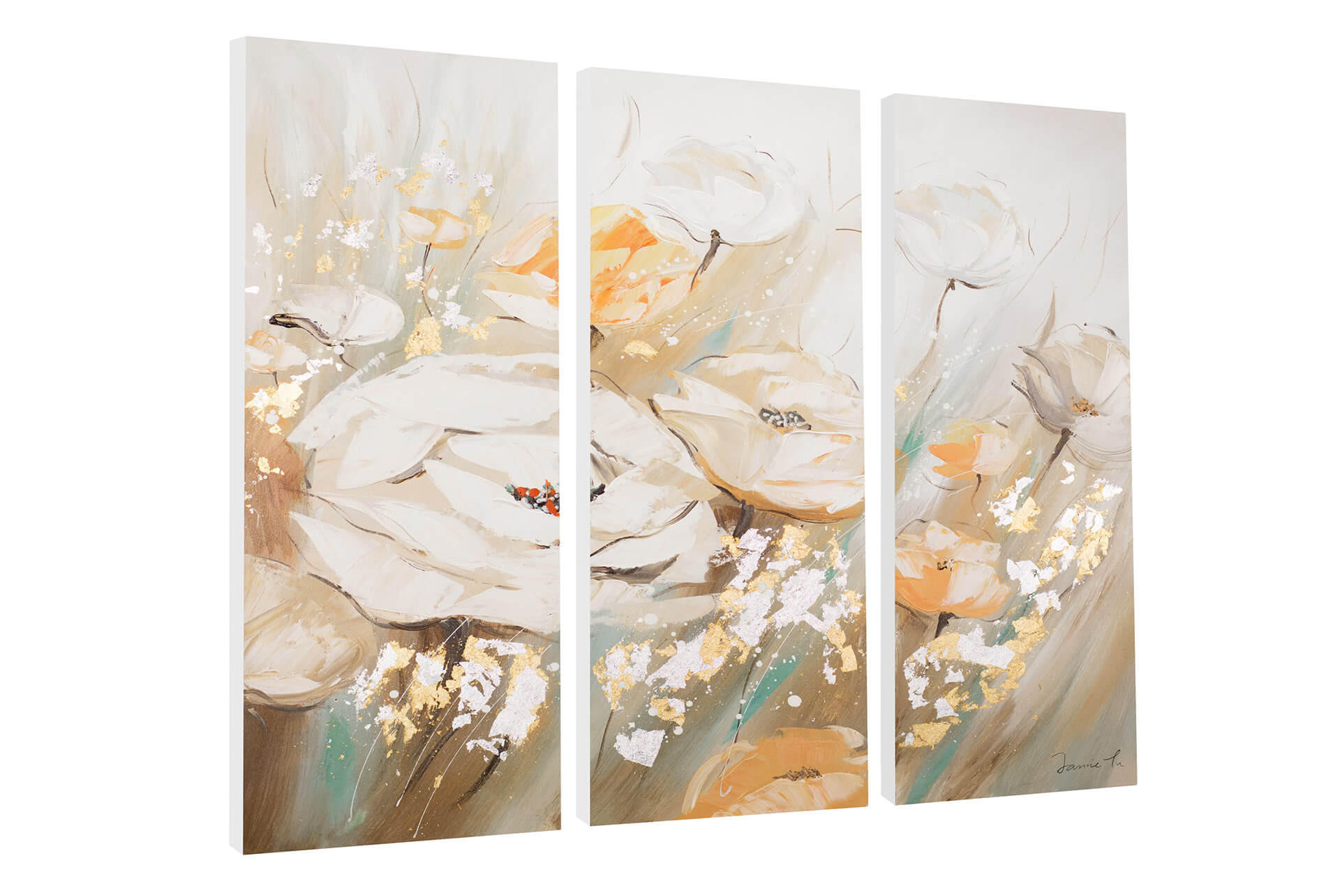 Kunstloft Leinwandbild Beige 90x90 cm