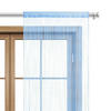 FADENVORHANG blau 245/90 cm Stangendurchzug kürzbar - Blau, Textil (90/245/1cm) - wometo